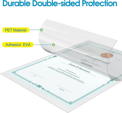 Laminating Sheets Thermal Laminate Pouches, Hold 11 X 17 Inch Sheet 25 Pack, 5 Mil Clear Laminated Pouch 11.5 X 17.5 Inch Lamination Paper for Laminator, round Corner, Home & Office